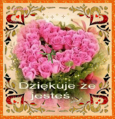 Dziękuje że jesteś róże różowe